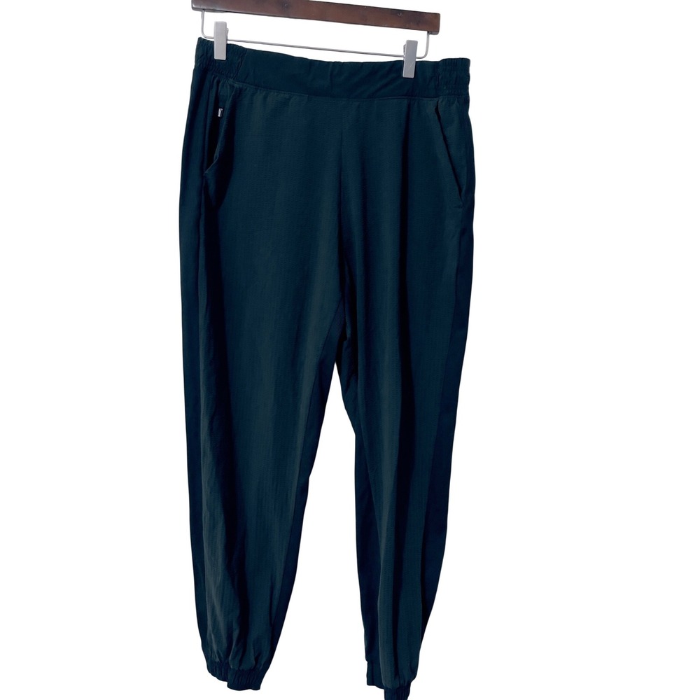 Athleta Women Textured Brooklyn Jogger 12 Black Activewear Pant Casal Minimalist